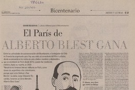 El París de Alberto Blest Gana  [artículo] Jorge Edwards.