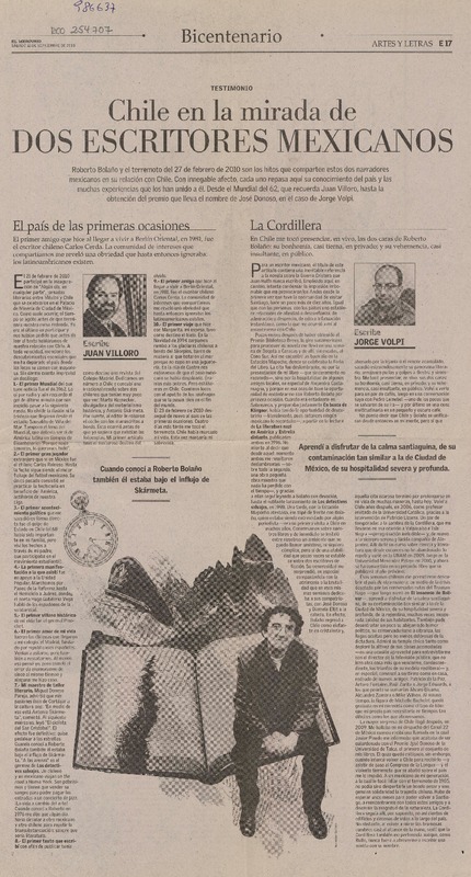 Chile en la mirada de dos escritores mexicanos  [artículo].