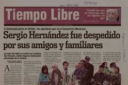 Sergio Hernández fue despedido por sus amigos y familiares  [artículo] Patricia Fierro Jiménez.