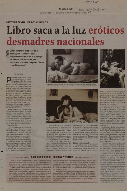 Libro saca a la luz eróticos desmadres nacionales  [artículo] Felipe Castro.