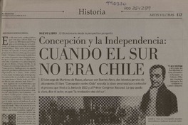 Cuando el sur no era Chile  [artículo] Juan Ignacio Rodríguez Medina.