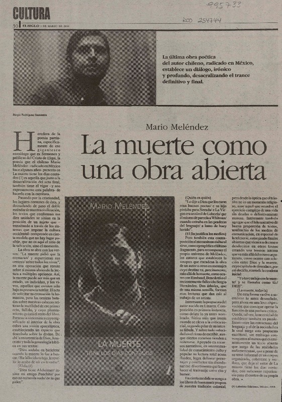 La muerte como una obra abierta  [artículo] Sergio Rodríguez Saavedra.