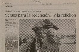 Versos para la redención... y la rebelión (entrevista)  [artículo] Javier Rodríguez Marcos.