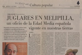 Juglares en Melipilla  [artículo] Sara Montt.