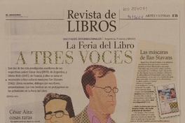 La Feria del Libro a tres voces  [artículo] Patricio Tapia.