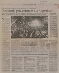 Diccionario para entender a la argentina K  [artículo] Jean Palou Egoaguirre.