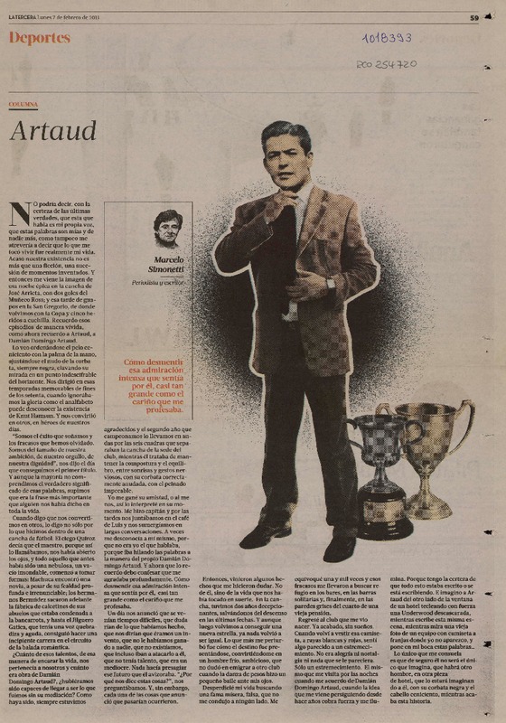 Artaud  [artículo] Marcelo Simonetti.