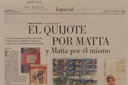 El Quijote por Matta y Matta por él misno  [artículo] Patricio Tapia.
