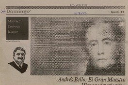 Andrès Bello, el gran maestro hispanoamericano  [artículo] Marcelo L. Contreras Hausser.