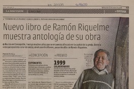 Nuevo libro de Ramòn Riquelme muestra antologìa de su obra  [artículo] Patricia Orellana.