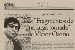 Los "Fragmentos de una larga jornada", de Víctor Osorio  [artículo] Jorge Insunza B.