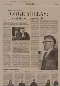 Jorge Millas: un ciudadano irremediable  [artículo] Juan Ignacio Rodríguez Medina.