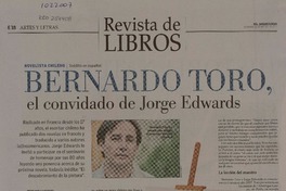 El convidado de Jorge Edwards (entrevista)  [artículo] Pedro Pablo Guerrero.