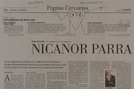 Nicanor Parra entrevisto en catorce entrevistas  [artículo] Patricio Tapia.