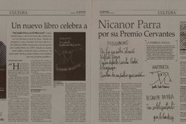 Un nuevo libro celebra a Nicanor Parra por su Premio Cervantes  [artículo] Constanza Rojas Valdés.