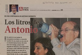Los litros de Antonio  [artículo] Gonzalo León.