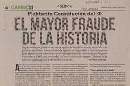 El mayor fraude de la historia  [artículo] Pilar Guevara.