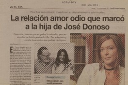 La relación de amor odio que marcó a la hija de José Donoso  [artículo] Juan Morales.