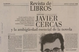 Javier Cercas y la ambigüedad esencial de la novela  [artículo] Pedro Pablo Guerrero