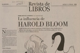 La influencia de Harold Bloom  [artículo] Patricio Tapia
