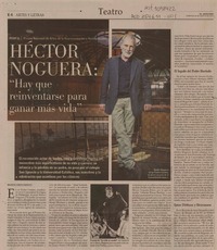 Héctor Noguera: "hay que reinventarse para ganar más vida"  [artículo] Maureen Lennon Zaninovic.