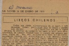 Libros chilenos  [artículo] Raúl Silva Castro.