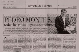 Pedro Montes, todas las rutas llegan a un libro  [artículo] Roberto Careaga C.