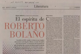 El espíritu de Roberto Bolaño  [artículo] Roberto Careaga C.
