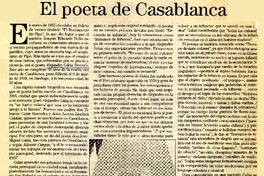 El poeta de Casablanca  [artículo] Eddie Morales Piña.