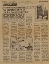 Omar Salvo Díaz, profesor jubilado y poeta, "La literatura abrió un camino nuevo en mi vida"  [artículo] Tadeo Luna.
