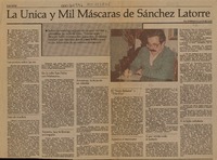 La única y mil máscaras de Sánchez Latorre  [artículo] Enrique Lafourcade.