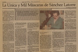 La única y mil máscaras de Sánchez Latorre  [artículo] Enrique Lafourcade.