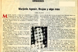 Marjorie Agosin, "Brujas y algo más"  [artículo] Isabel Velasco.