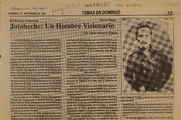 Jotabeche, un hombre visionario  [artículo] Oriel Alvarez Gómez.