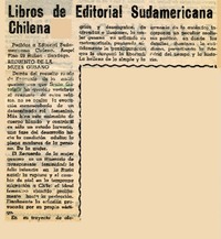 Libros de Editorial Sudamericana Chilena  [artículo].