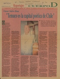 "Temuco es la capital poética de Chile"  [artículo].