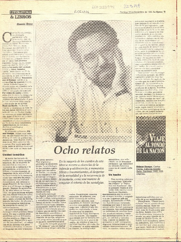 Ocho relatos [artículo] / Ramiro Rivas.