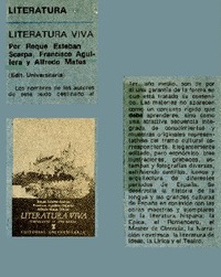 Literatura viva  [artículo] Ana María Larraín.