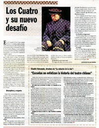 Los Cuatro y su nuevo desafío (entrevista)  [artículo] Leopoldo Pulgar Ibarra.