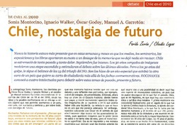 Chile, nostalgia de futuro: [entrevista] [artículo] Faride Zerán <y> Claudia Lagos.