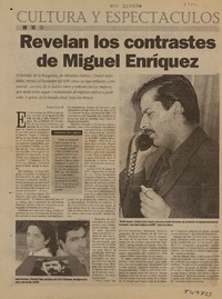 Revelan los contrastes de Miguel Enríquez  [artículo] Andrés Gómez Bravo.