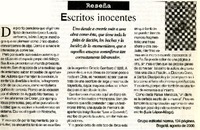 Escritos inocentes  [artículo] Luis López Aliaga.