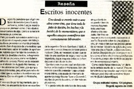 Escritos inocentes  [artículo] Luis López Aliaga.