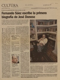 Fernando Sáez escribe la primera biografía de José Donoso  [artículo] Andrés Gómez Bravo.