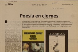 Poesía en ciernes  [artículo] Mario Verdugo Arellano.