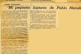 Mi pequeña historia de Pablo Neruda"  [artículo] Tito Castillo.