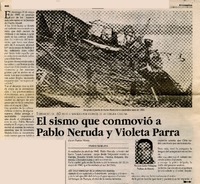 El sismo que conmovió a Pablo Neruda y Violeta Parra Terremoto del 60 visto y sentrido por íconos de la cultura chilena [artículo] : Juan C. Velásquez T.