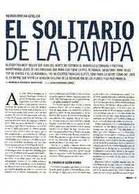 El solitario de la pampa  [artículo] Marcela Escobar Quintana.