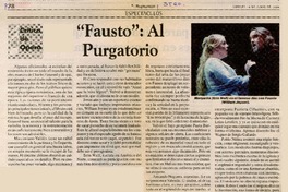 Fausto": al purgatorio  [artículo] Víctor Manuel Muñoz.