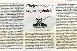 Chejov: hay que seguir leyéndolo  [artículo] Víctor Manuel Muñoz.